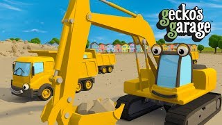 Digger Song For Kids  Geckos Garage  Truck Songs For Children [upl. by Hollah]