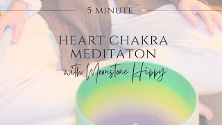 5minute Heart Chakra Meditation  Affirmations [upl. by Liw]