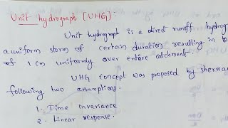 Unit hydrograph  Unit hydrograph in telugu [upl. by Hersch]