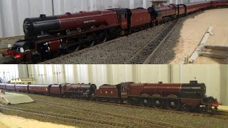 Hornby LMS Duchess of Atholl amp Turbomotive Double Heading Running Session [upl. by Eecyac]