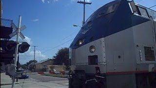 Amtrak Train The Silver Star Going Thru Ybor City Tampa Florida [upl. by Walkling]