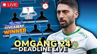 DEADLINE LIVE Omgång 24  Mitt FRIKORT  Tävling Vinn ett presentkort  Allsvenskan Fantasy [upl. by Friedrick420]