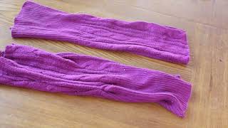 DIY NO SEW Leg Warmers  How to make Leg Warmers out of an old Sweater [upl. by Reteip495]