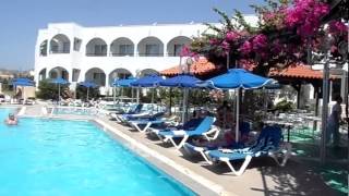 Kolymbia Sun Hotel  pool pool bar main bulding  Rhodes Greece 2014 [upl. by Launce]