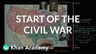 Start of the Civil War  The Civil War era 18441877  US History  Khan Academy [upl. by Neicul]