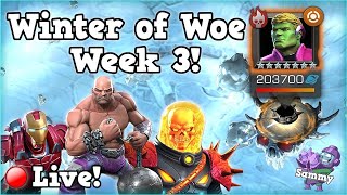 Winter of Woe Week 3 Live Doing All Objectives  Sammy MCOC [upl. by Winthrop]