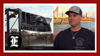 Striking longshoremen in New Jersey set up for the long haul [upl. by Lydie]