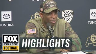 Postgame Presser Deion Sanders speaks after Colorado loses fourthstraight game  CFB on FOX [upl. by Asum]