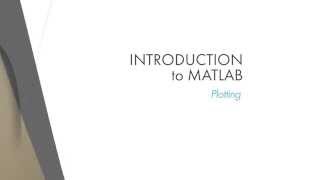 Lesson 17 Introduction to Plotting in MATLAB [upl. by Nauqat]