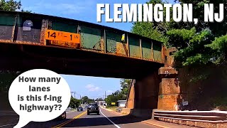 5 NJ 31 Flemington to Clinton  HOW MANY FING LANES IS THIS HIGHWAY  SPLIT SCREEN  4K [upl. by Bonis968]