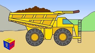 Transportation and construction trucks sounds for children kids toddlers Educational cartoon [upl. by Nnyladnarb]