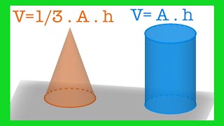 VOLUMEN de un CONO  Principio de CAVALIERI  GEOMETRIA [upl. by Llerat256]