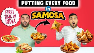 Putting Every Food In Samosa Challenge  Making Unique Samosa  Viwa Food World [upl. by Ttam]