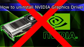 How to uninstall NVIDIA Graphics Driver [upl. by Kinchen729]