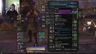 Pshero show his gear and attributes New World MMO [upl. by Haila]