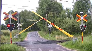 Spoorwegovergang Avesta Krylbo S  Railroad crossing  Järnvägsövergång [upl. by Aninaig320]