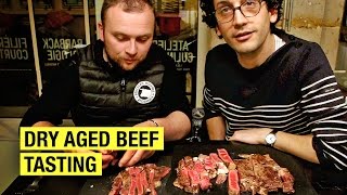 2 Dry Aged Beef Tasting  15 vs 45 dayold Ribeye [upl. by Yllet]