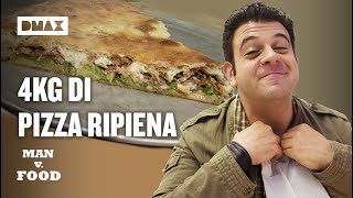 Adam Richman sfida 45 kg di pizza farcita  Man vs Food [upl. by Hayne]