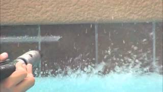 Pool Tile Cleaning  quotNew Processquot  NO GLASS BEAD  BullfrogPoolTileCleaningcom 6233886611 [upl. by Acul584]