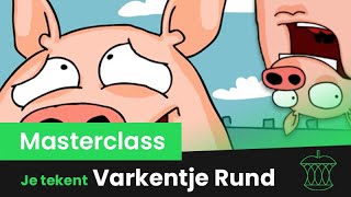 Leer Varkentje Rund tekenen  Het Klokhuis Masterclass [upl. by Dowski693]