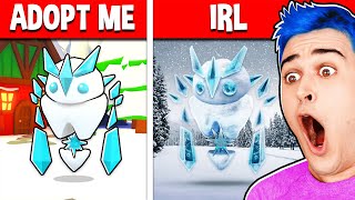 REAL Or FAKE 😱 REAL LIFE Adopt Me WINTER PETS Exposed Roblox Adopt Me IRL Jeffo Reacts [upl. by Urbanus839]