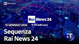 Rai News 24  Sequenza pubblicitaria  15 Gennaio 2024 [upl. by Wiener]