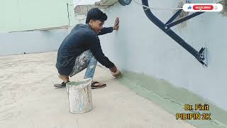 Terrace Waterstop Waterproofing  Dr Fixit PIDIFIN 2K  JSW Paints iBlok Waterstop Roof Coat [upl. by Dlanger]