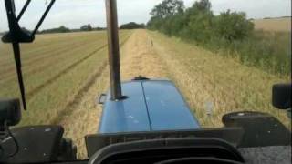 Ford 8240 turbo whit Hesston 4700 minibig Baler [upl. by Asilef]