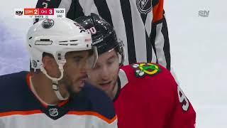 Evander Kane Encourages Mikko Koskinen After Bad Goal Gets Into Chirping Match During Faceoff [upl. by Nala]