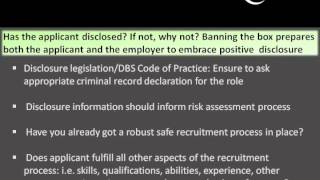 How to respond to the disclosure of criminal convictions  Dominic Headley Nacro [upl. by Bryce]