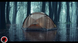 Gas Stove Hot Tent Camping in Heavy Rain With A Massive Dome Tent [upl. by Garson874]