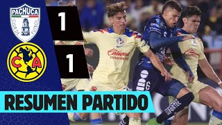 PACHUCA Y AMERICA EMPATAN EN LA IDA DE CUARTOS DE FINAL  RESUMEN COMPLETO [upl. by Urba]