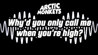 ARCTIC MONKEYS  Whyd You Only Call Me When Youre High COVER lyrics  Elektro Dark [upl. by Roanne]