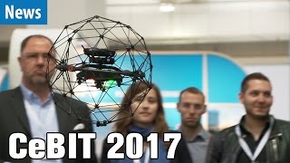 Coole Drohnen auf der CeBIT 2017  deutsch  german [upl. by Gabe795]