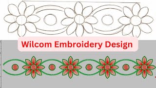 Wilcom Embroidery Design  Sketch embroidery design wilcom [upl. by Odidnac]