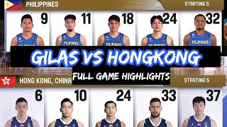 GILAS PILIPINAS VS HONGKONG FULL GAME HIGLIGHTS FIBA ASIA CUP QUALIFIERS 2025 022224 [upl. by Imailiv]