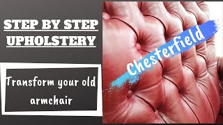 STEP BY STEP HOW TO DEEP BUTTON  DIAMOND TUFT  DIY Diamond Pleats Upholstery  FaceLiftInteriors [upl. by Silvester]