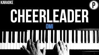 OMI  Cheerleader Karaoke Acoustic Piano Instrumental [upl. by Nylannej]