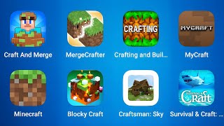 Craft and Merge MergeCrafter Crafting and Building My Craft Minecraft Blocky Craft Craftsman [upl. by Goltz]