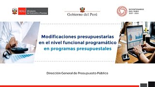 Modificaciones de presupuesto en el nivel funcional programático en programas presupuestales [upl. by Enomal635]