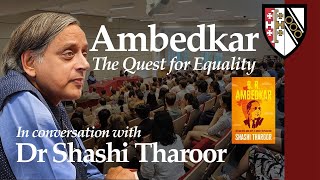 Dr Shashi Tharoor on quotAmbedkar the quest for equality in Indiaquot [upl. by Clova]