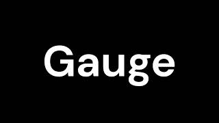 How to Pronounce quotGaugequot [upl. by Elinnet]