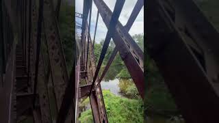 Catskill Mountain Heritage Railroad on a bridge [upl. by Acinod518]