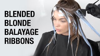 How to Create Blended Blonde Balayage Ribbons  LivedIn Blonde Hair Color Tutorial  Kenra Color [upl. by Uzzial]