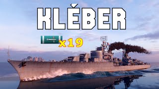 World of WarShips Kléber  4 Kills 224K Damage [upl. by Ylrevaw]