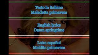 Maledetta primavera  Loretta Goggi 1981 English Lyrics Letra Español [upl. by Weight]