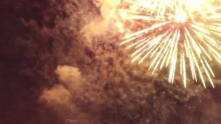 Boat Drone View Fireworks Tappan Lake Ohio 4th of July 2017 Near Misses [upl. by Leckie]