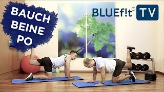 Bauch Beine Po Training für Zuhause  12MinWorkout [upl. by Aicilic]