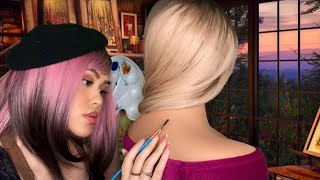 ASMR Artist Who’s OBSESSED W You UR My Art 😍Creating You Hair Play Back Scratch amp Tracing gum [upl. by Grange]