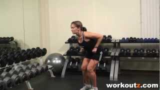 Workoutzcom  Bent Rows With Resistance Bands [upl. by Alue]